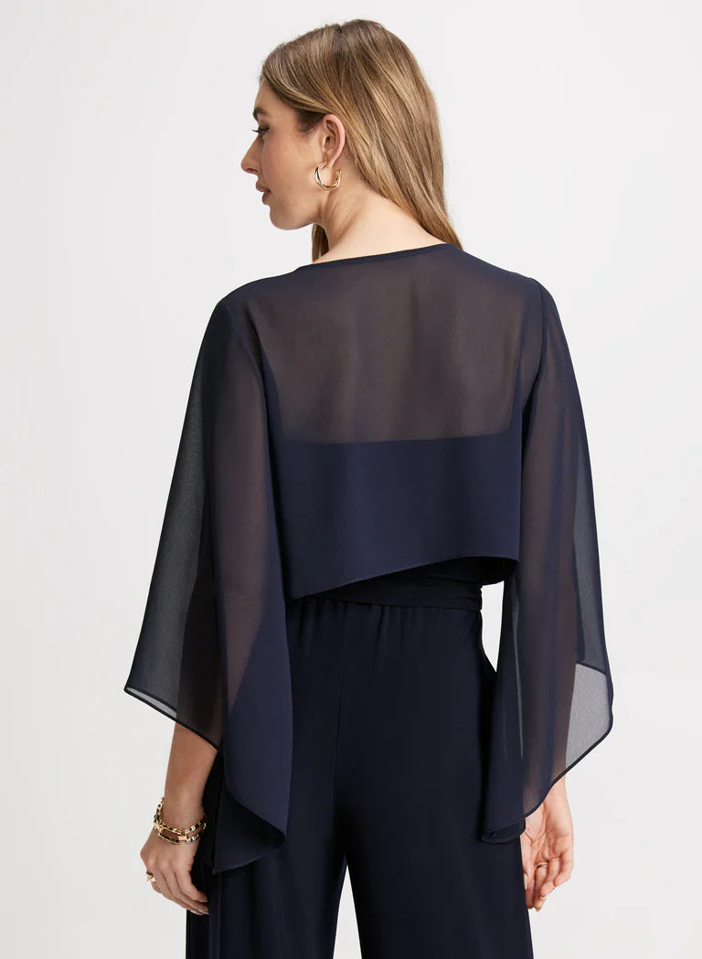 LAURA Flared Sleeve Chiffon Bolero