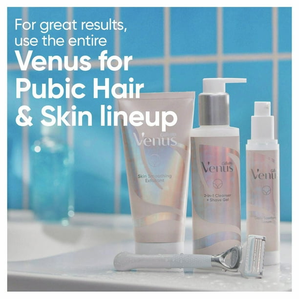 Venus Gillette Venus for Pubic Hair and Skin, 2-in-1 Cleanser + Shave Gel, 190ML