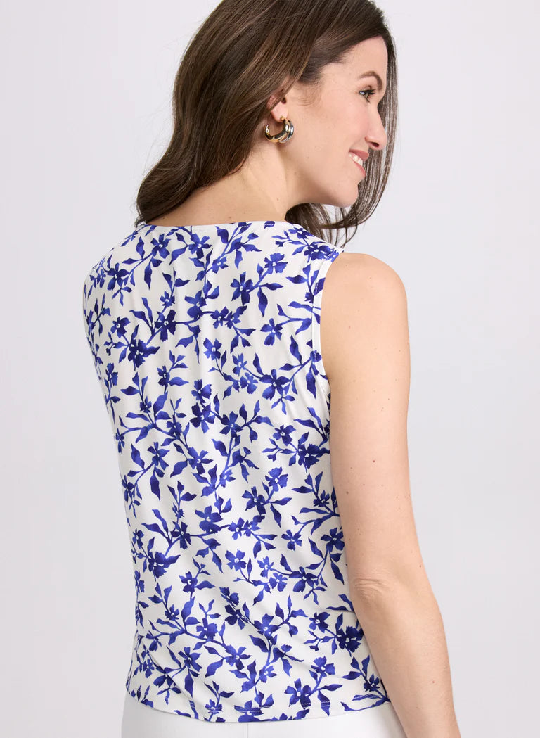 LAURA Floral Draped Top