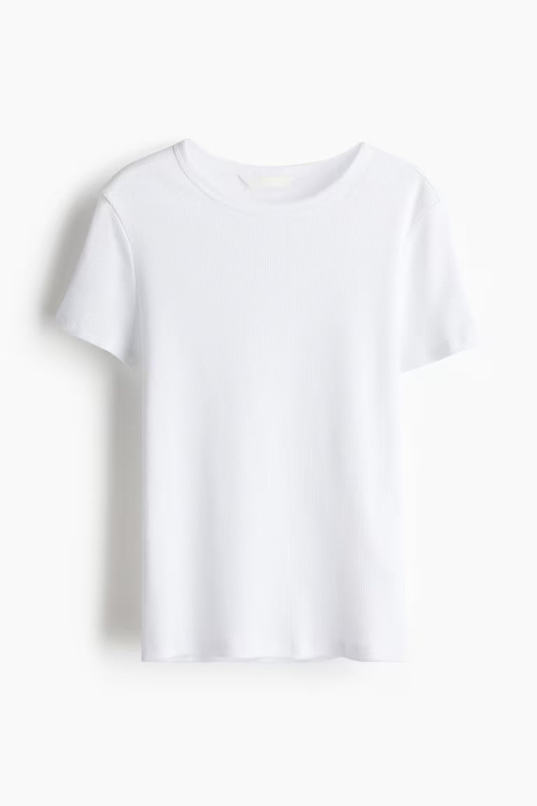 H&M RIBBED T-SHIRT