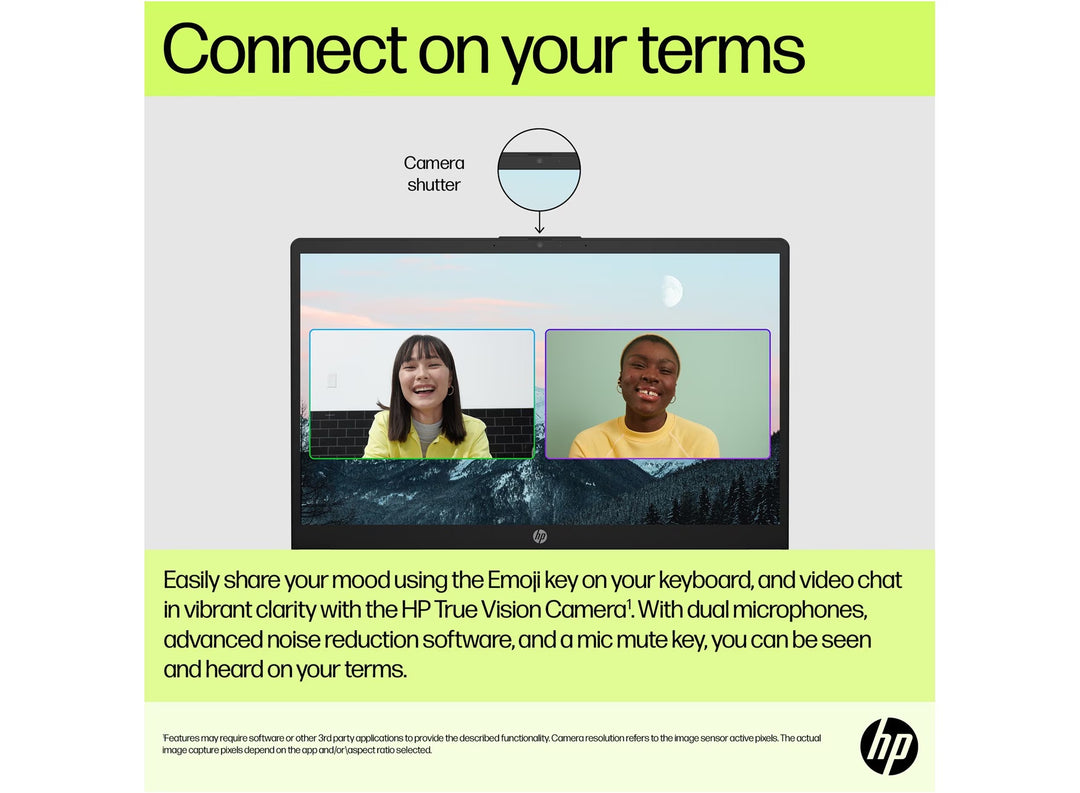 HP 15-fd1004ca Laptop with 12 months Microsoft 365 Personal and dual-mode wireless mouse