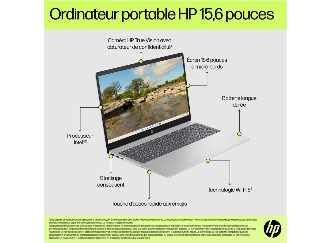 HP 15-fd1004ca Laptop with 12 months Microsoft 365 Personal and dual-mode wireless mouse