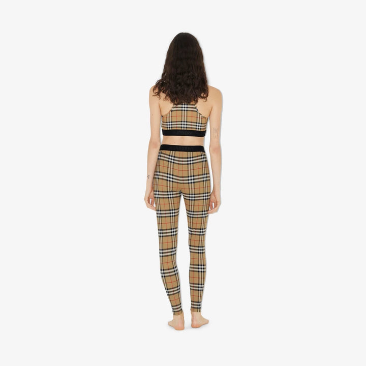Burberry Logo Detail Vintage Check Bra Top