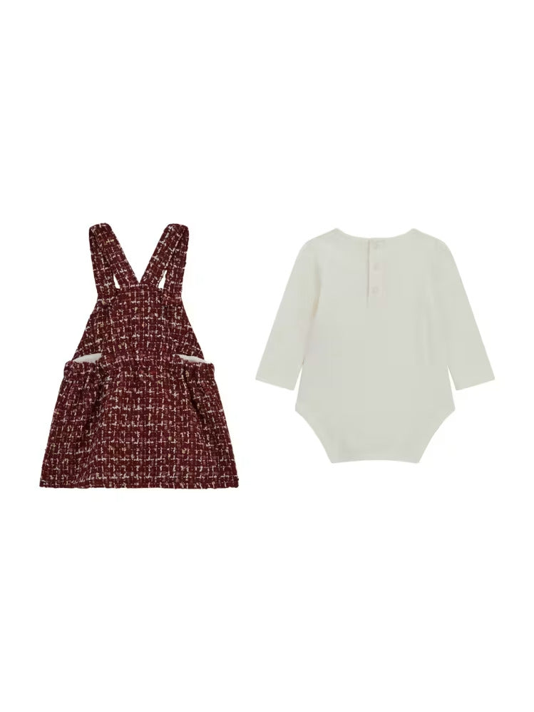 Guess Heart Bodysuit and Tweed Skirtall Set (0-24M)