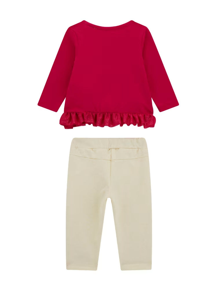 Guess Eco Bear Tee and Lurex Legging Set (0-24M)