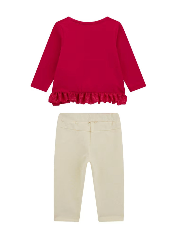 Guess Eco Bear Tee and Lurex Legging Set (0-24M)