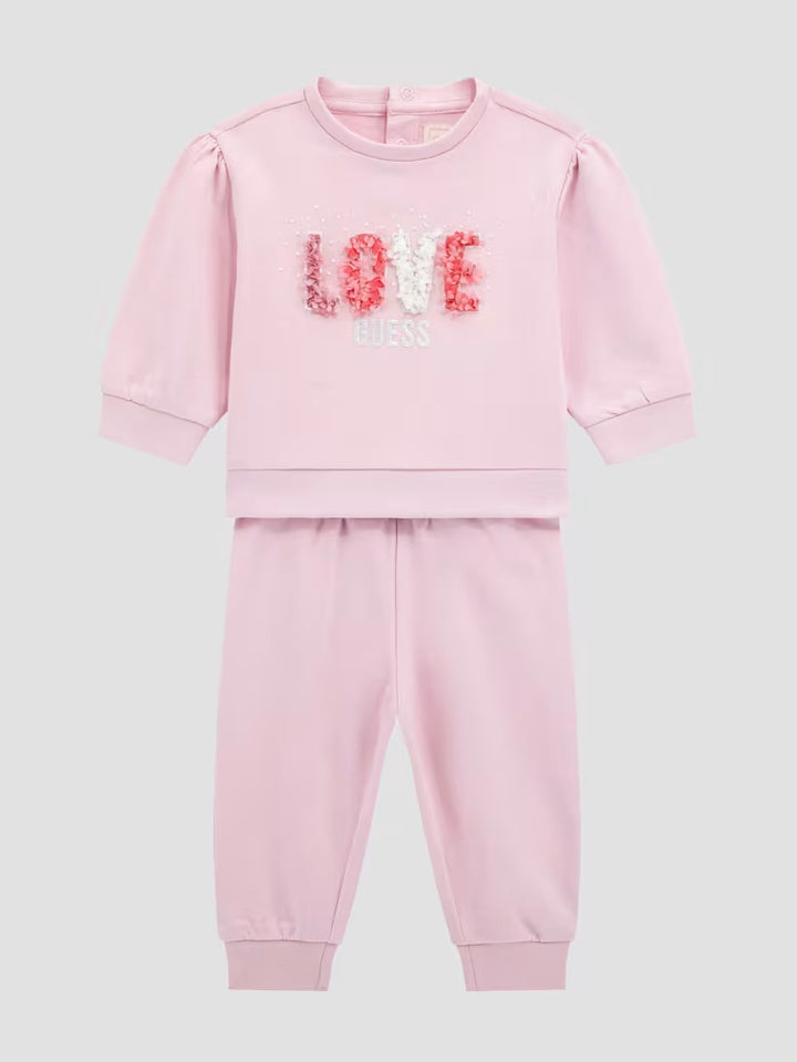 Guess Love Sweatshirt and Pants Set (0-24M)