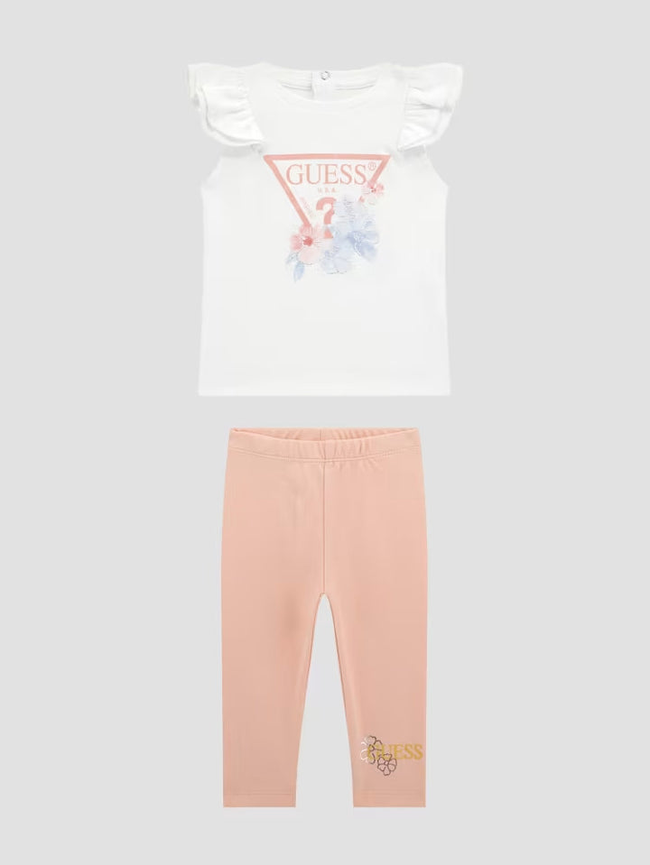 Guess Floral Signature Top and Leggings Set (0-24M)