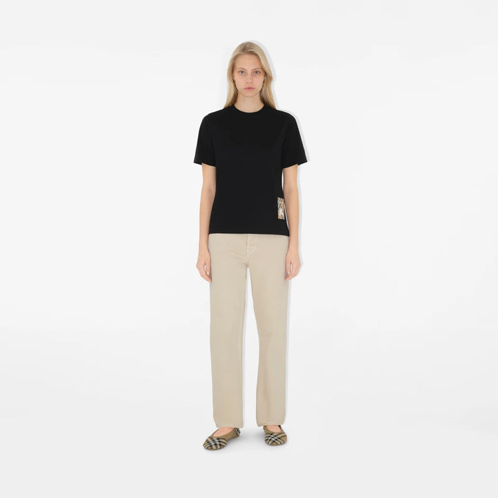Burberry Check Label Cotton T-shirt
