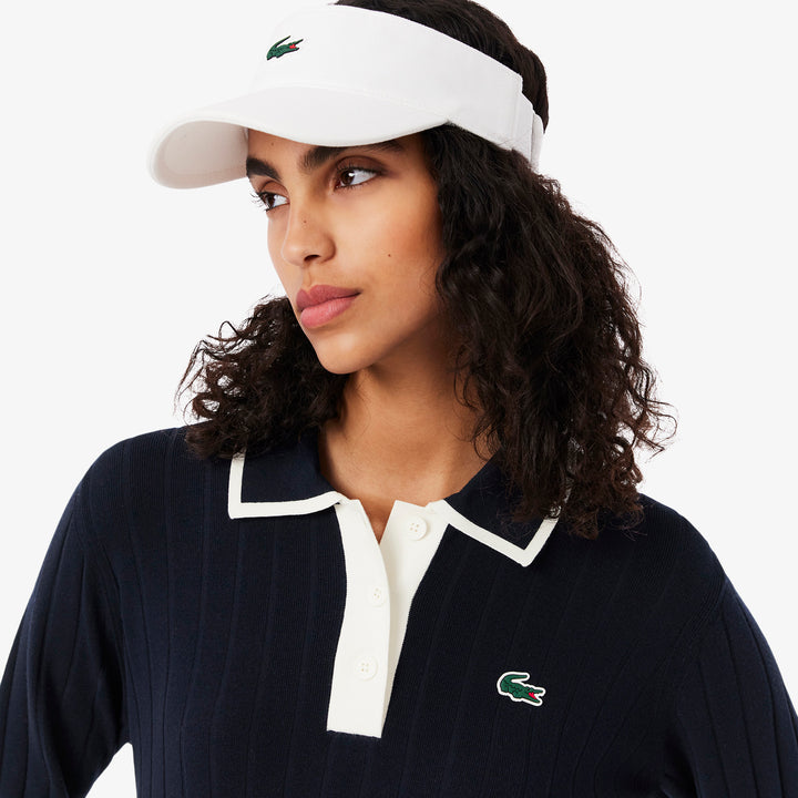 Lacoste Women's Polo Collar Stretch Golf Sweater