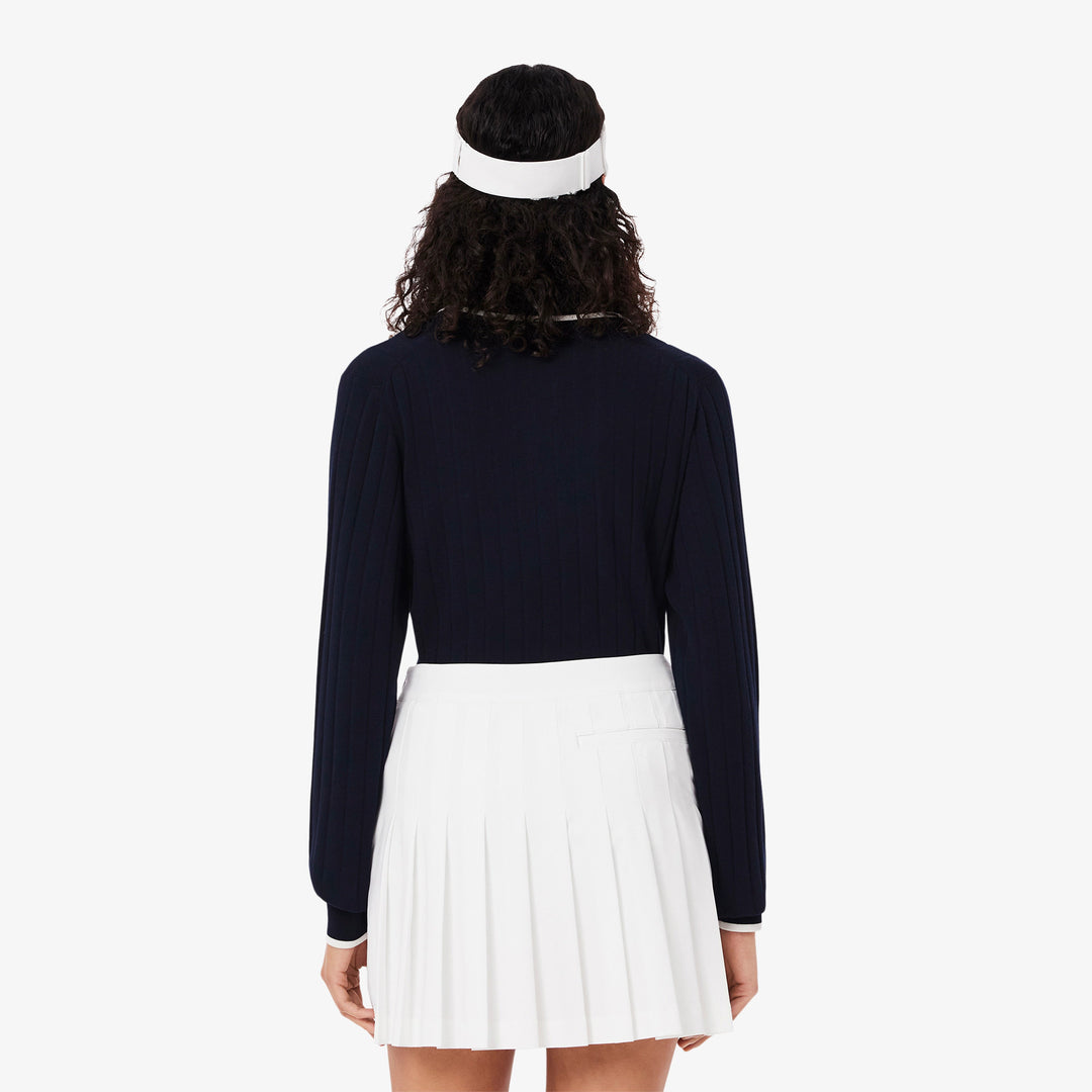 Lacoste Women's Polo Collar Stretch Golf Sweater