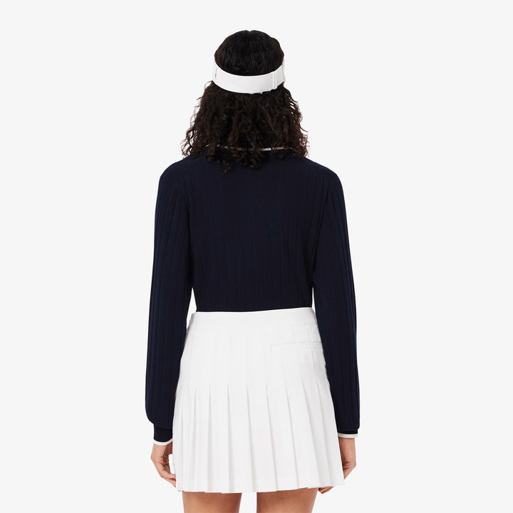 Lacoste Women's Polo Collar Stretch Golf Sweater