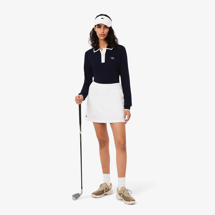 Lacoste Women's Polo Collar Stretch Golf Sweater