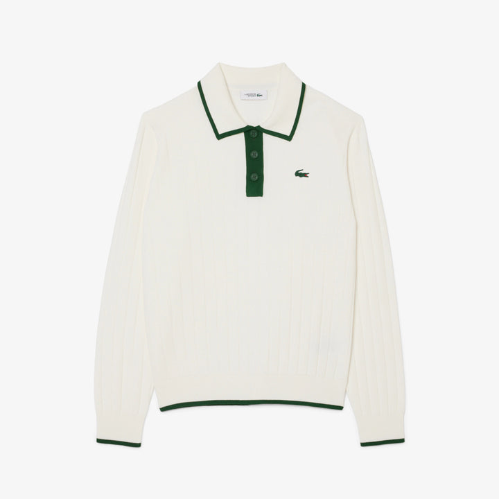 Lacoste Women's Polo Collar Stretch Golf Sweater