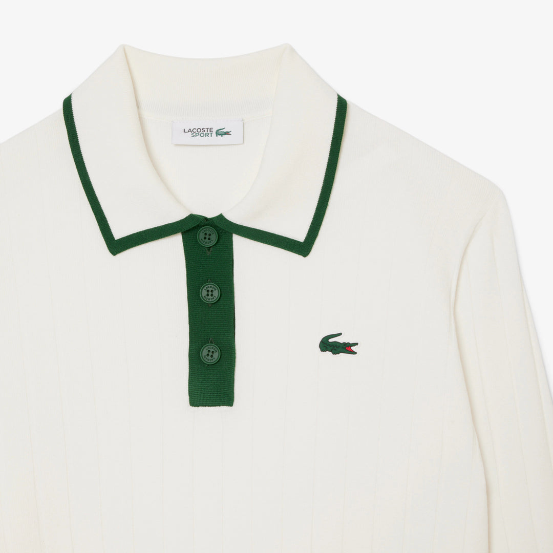 Lacoste Women's Polo Collar Stretch Golf Sweater
