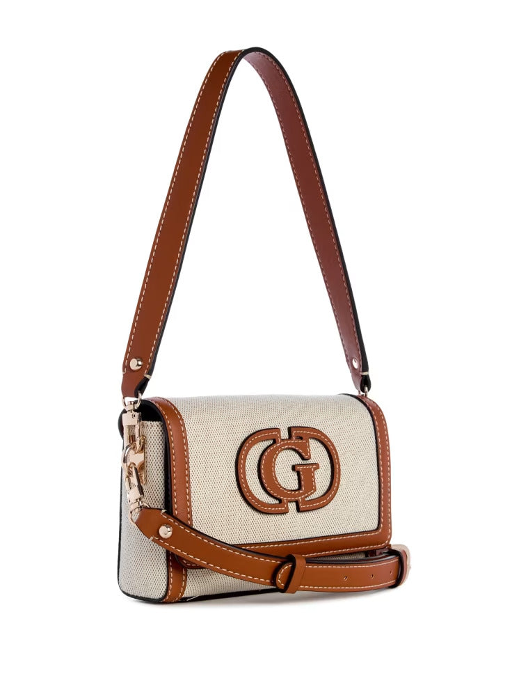 Guess Sebina Canvas Fold-Over Shoulder Bag