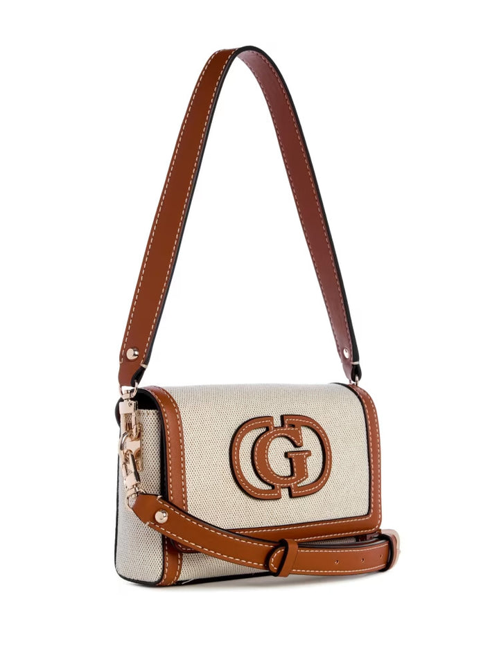 Guess Sebina Canvas Fold-Over Shoulder Bag
