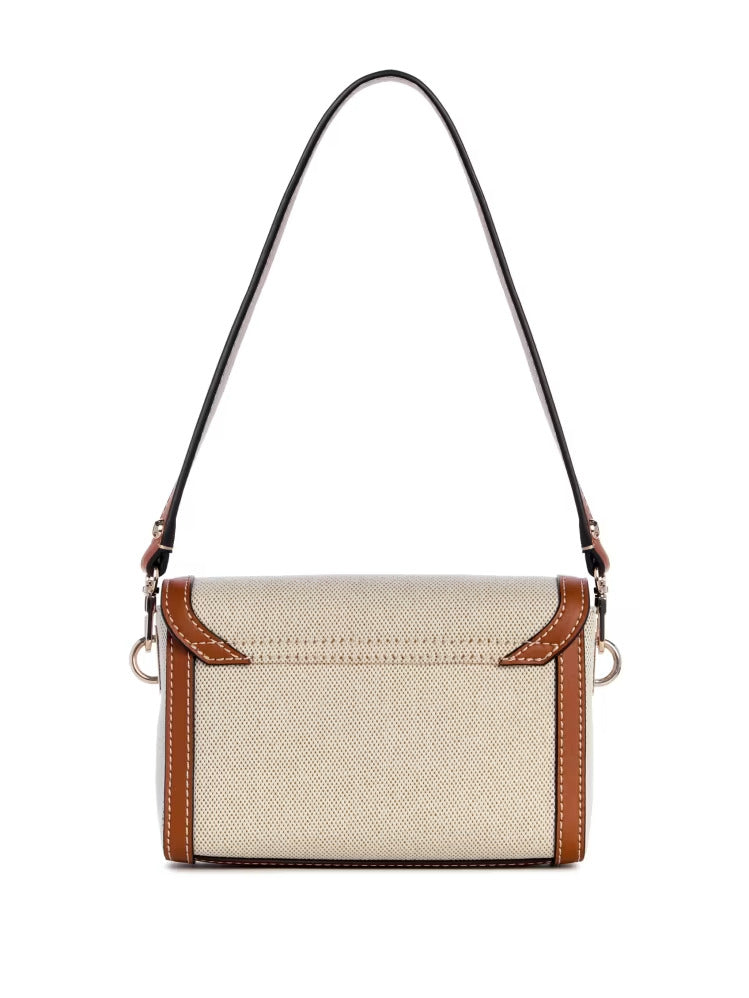 Guess Sebina Canvas Fold-Over Shoulder Bag