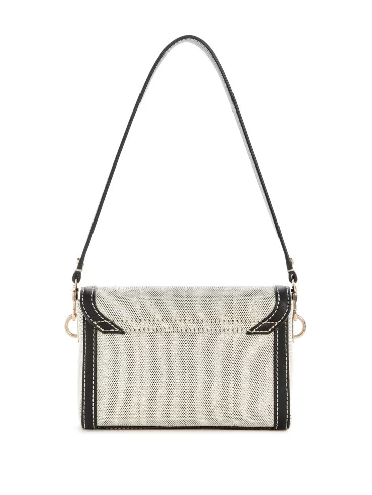 Guess Sebina Canvas Fold-Over Shoulder Bag