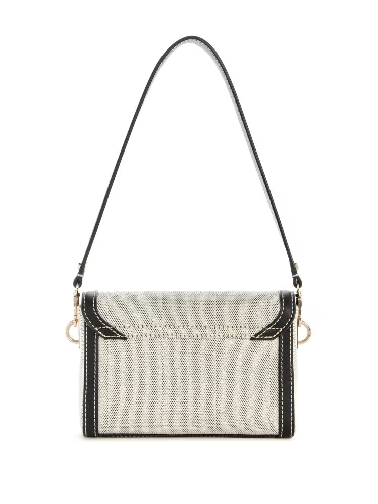 Guess Sebina Canvas Fold-Over Shoulder Bag