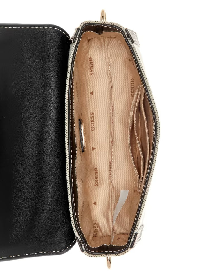 Guess Sebina Canvas Fold-Over Shoulder Bag