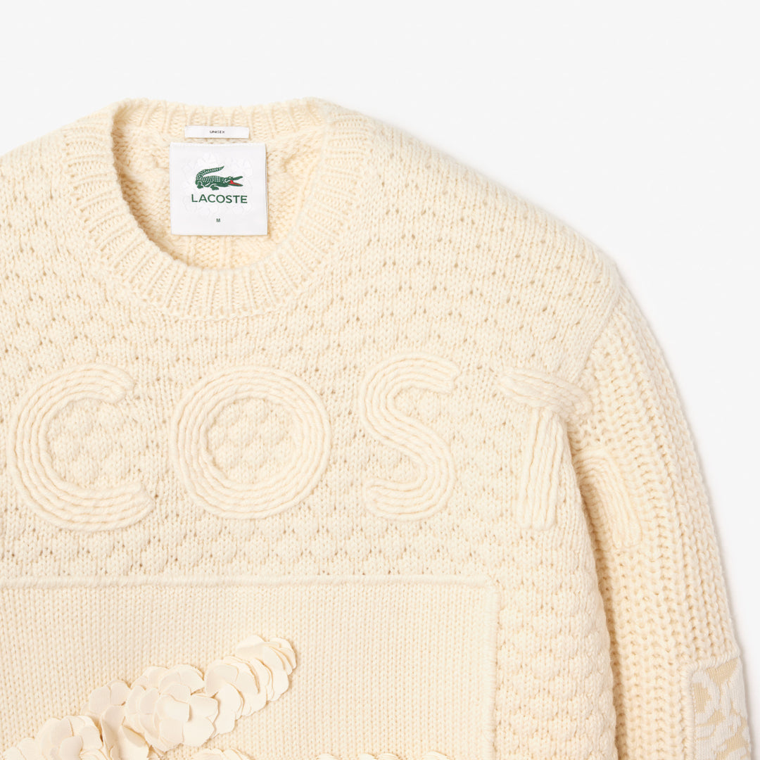 Lacoste Unisex Embroidery Collection Patchwork Sweater