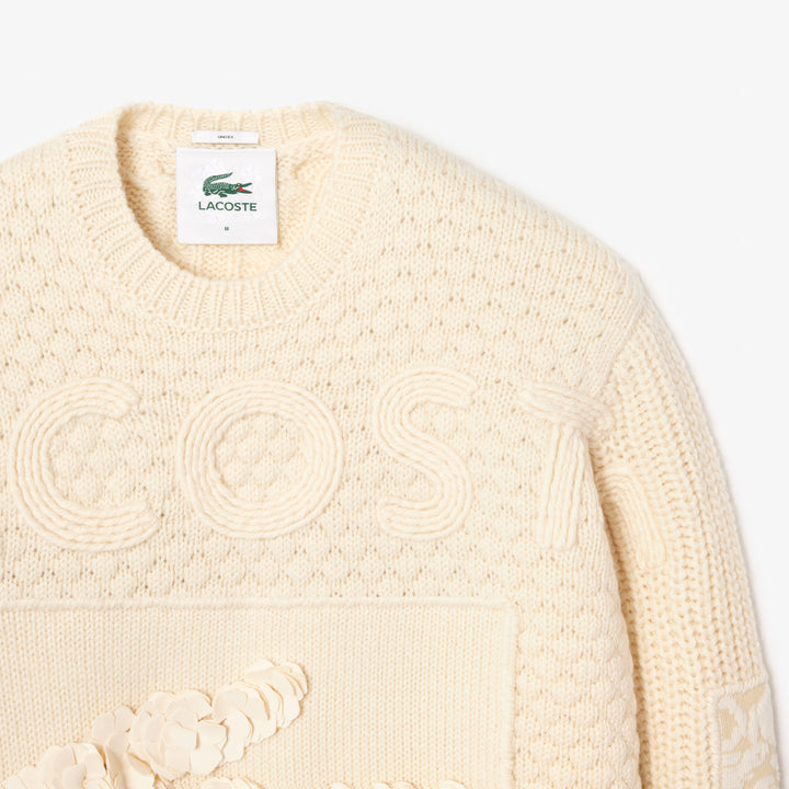 Lacoste Unisex Embroidery Collection Patchwork Sweater