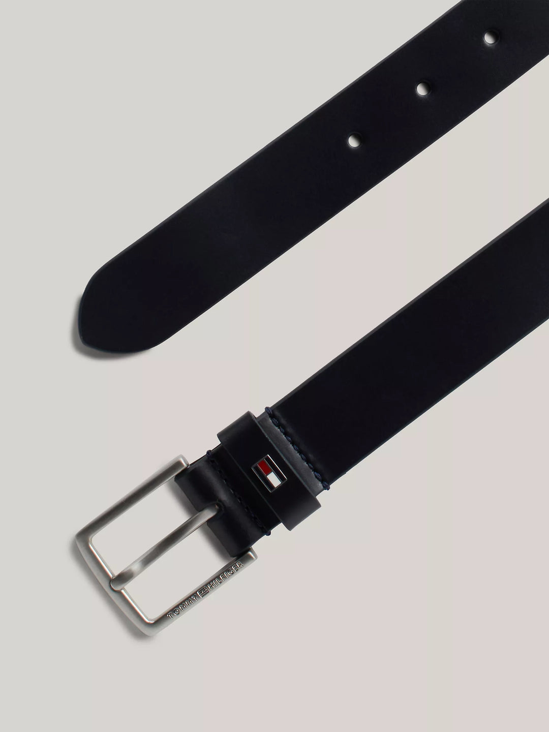 Tommy Hilfiger Kids' Enamel Flag Logo Leather Belt