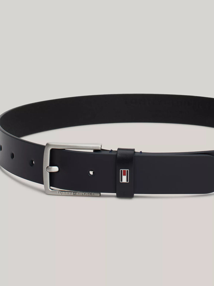 Tommy Hilfiger Kids' Enamel Flag Logo Leather Belt