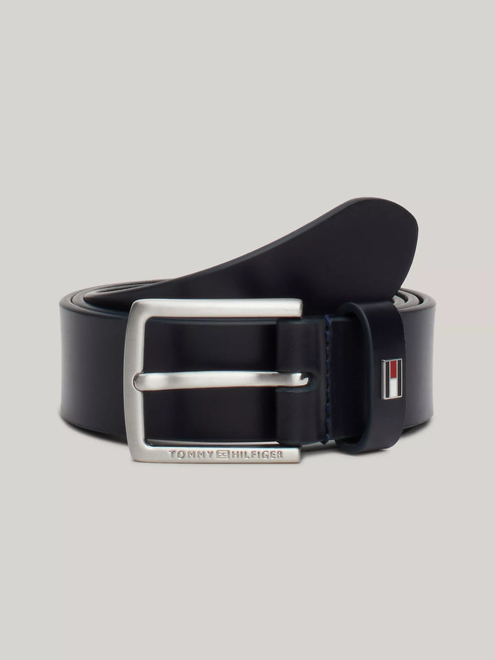 Tommy Hilfiger Kids' Enamel Flag Logo Leather Belt