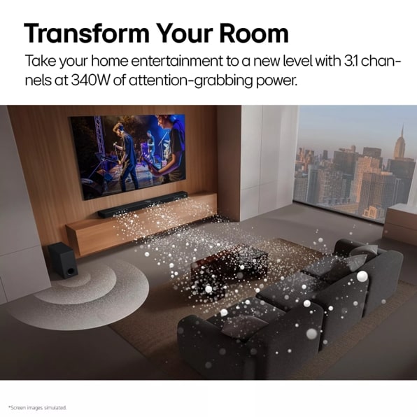 LG S60T LG Soundbar for TV with Dolby Audio™ 3.1 channel