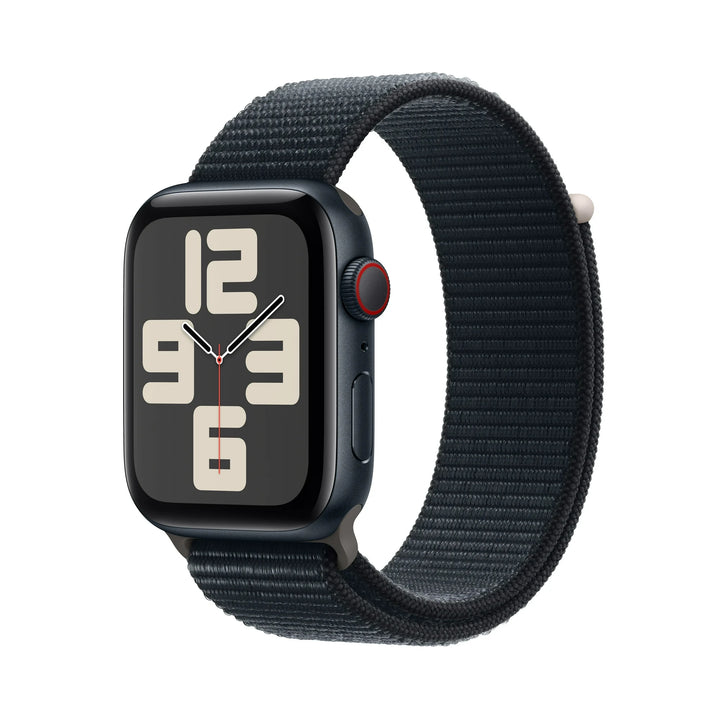 Apple Watch SE (2nd Gen) [GPS + Cellular 44mm] Smartwatch with Midnight Aluminum Case and Midnight Sport Loop. Fitness & Sleep Tracker, Crash Detection, Heart Rate Monitor