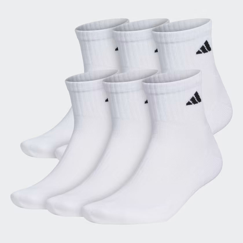Adidas Athletic Cushioned Quarter Socks 6 Pairs