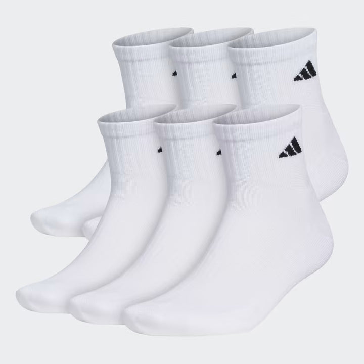 Adidas Athletic Cushioned Quarter Socks 6 Pairs