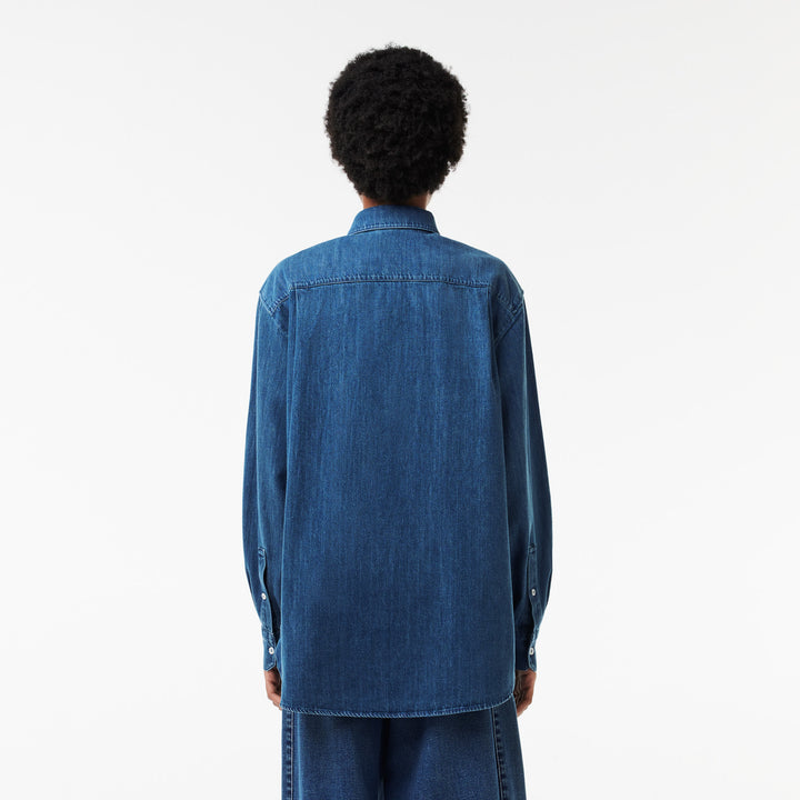 Lacoste Women's Oversized Denim Pocket Shirt