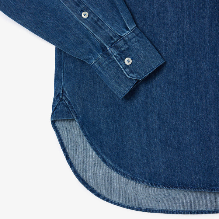 Lacoste Women's Oversized Denim Pocket Shirt