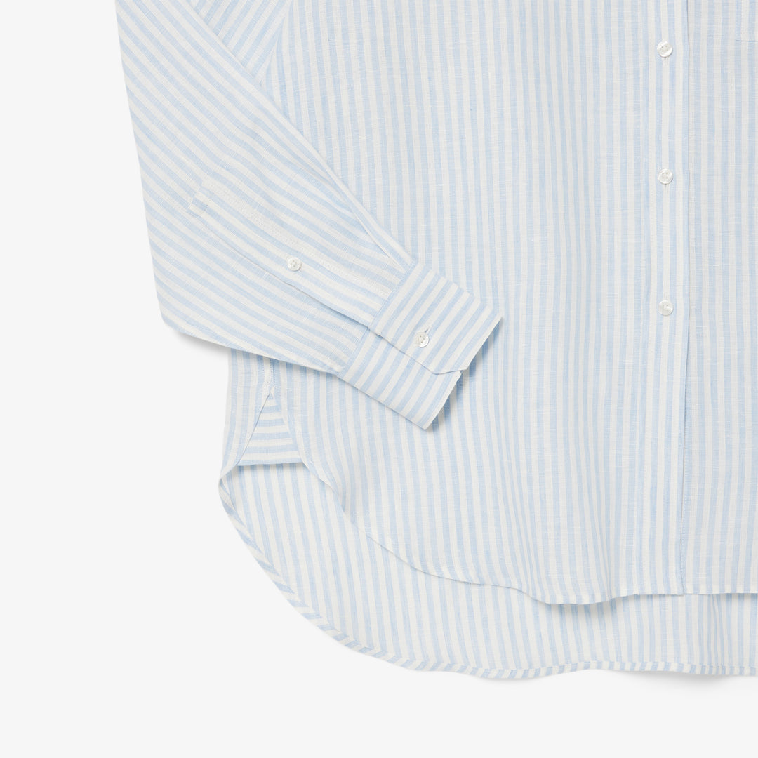 Lacoste Women's Oversized Striped Linen Shirt