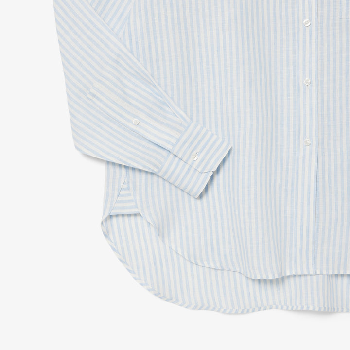 Lacoste Women's Oversized Striped Linen Shirt