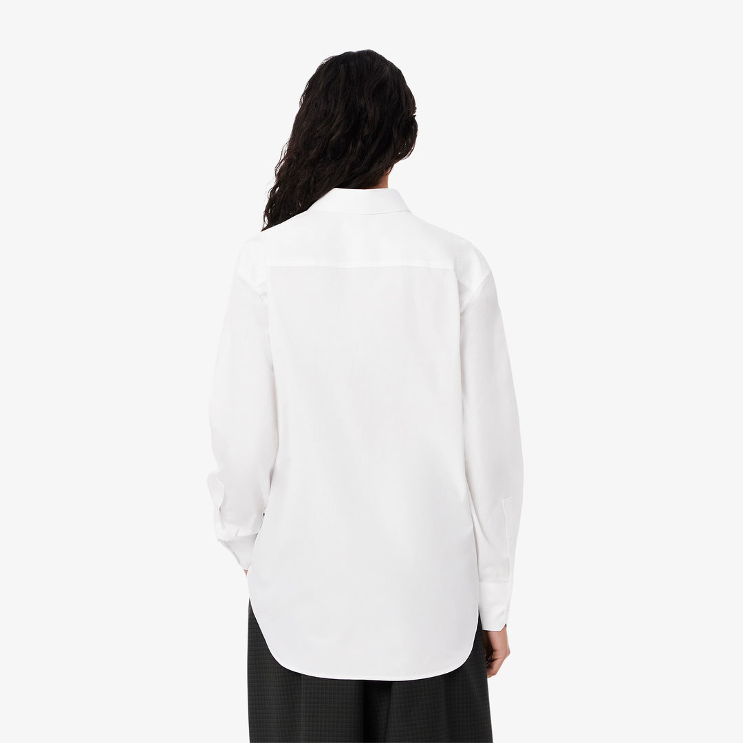 Lacoste Women's Oversized Cotton Poplin Shirt