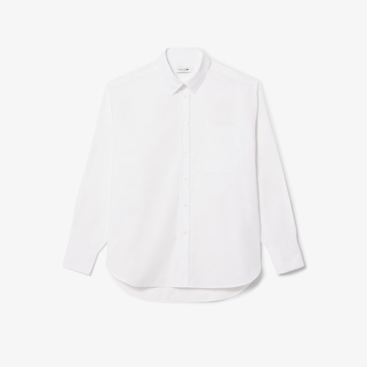 Lacoste Women's Oversized Cotton Poplin Shirt