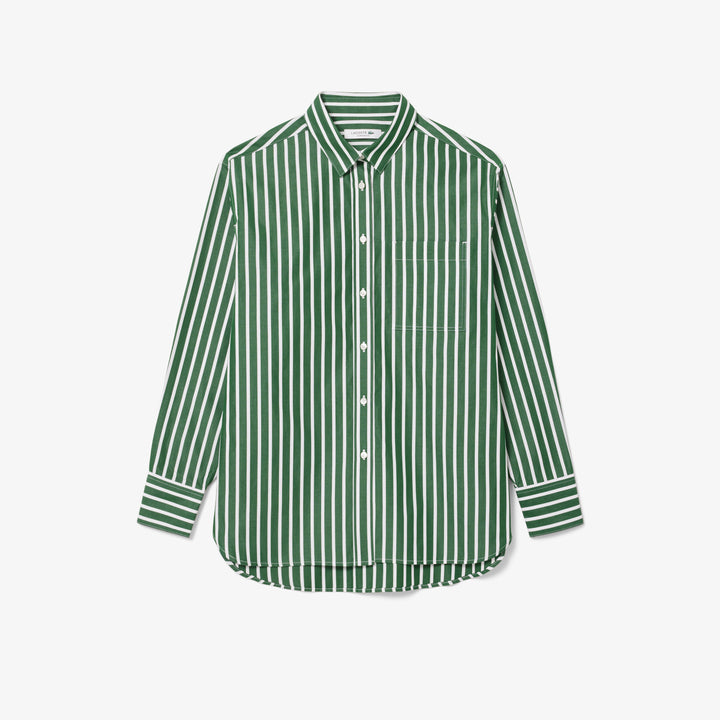Lacoste Women's Oversized Cotton Poplin Shirt