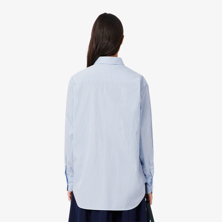 Lacoste Women's Oversized Cotton Poplin Shirt