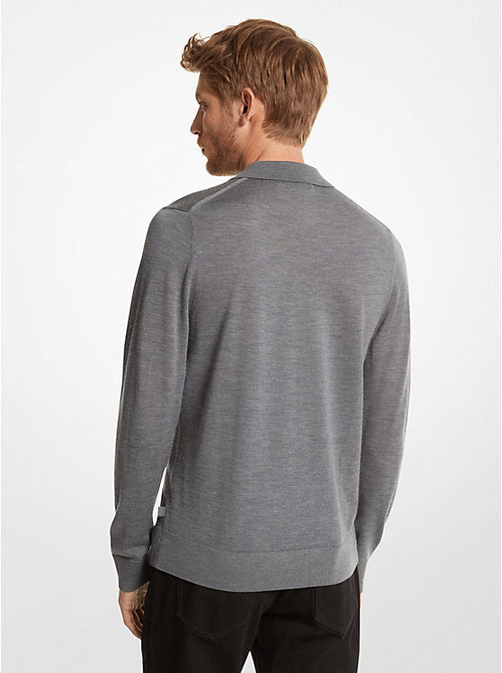 Michael Kors Merino Wool Polo Sweater
