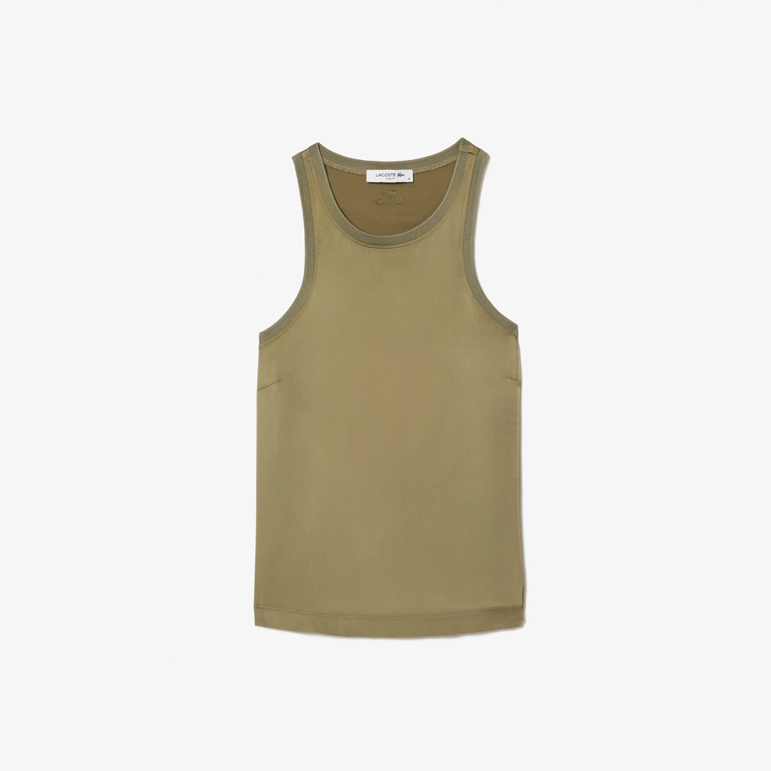 Lacoste Women's Slim Fit Satin Tank Top