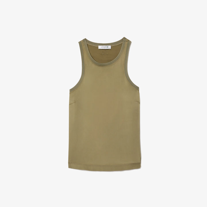 Lacoste Women's Slim Fit Satin Tank Top