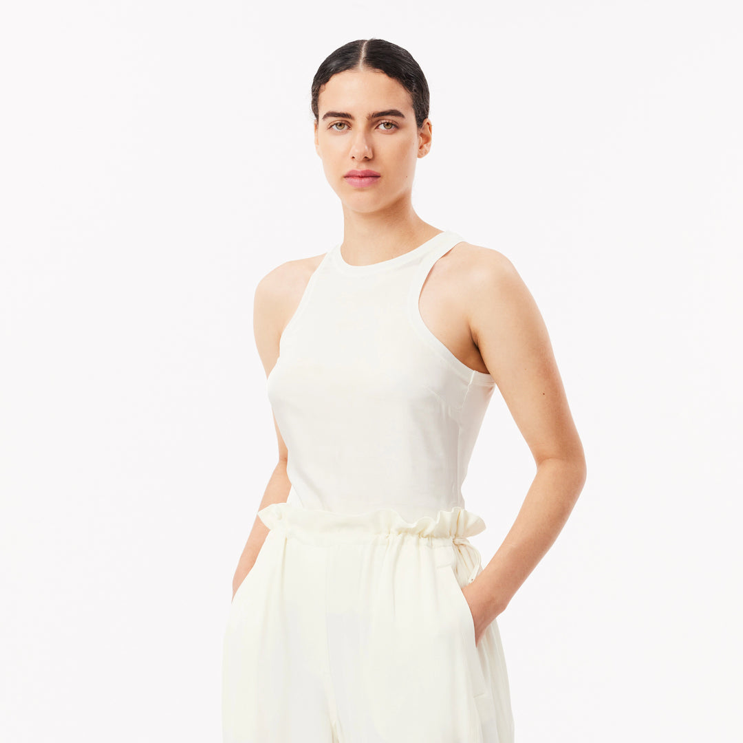 Lacoste Women's Slim Fit Satin Tank Top