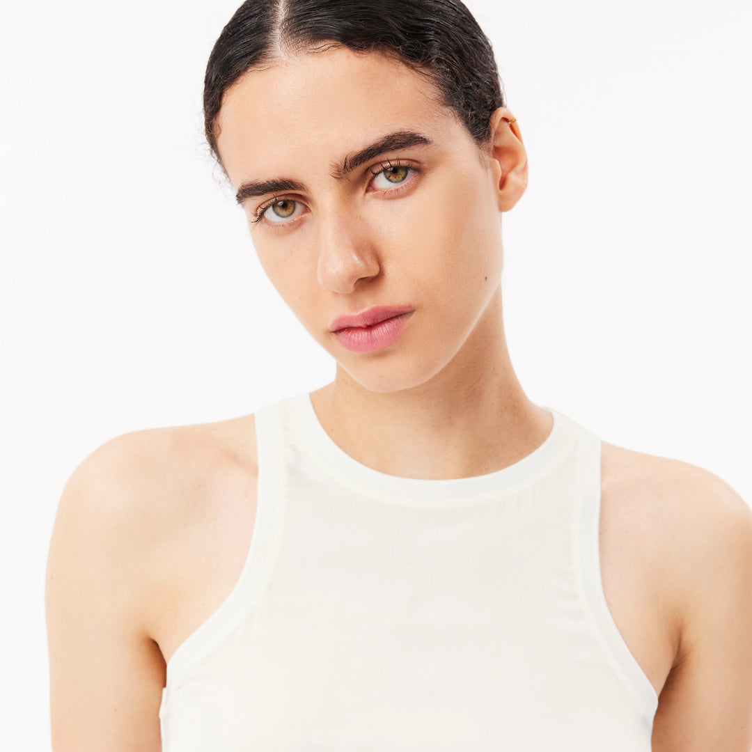 Lacoste Women's Slim Fit Satin Tank Top