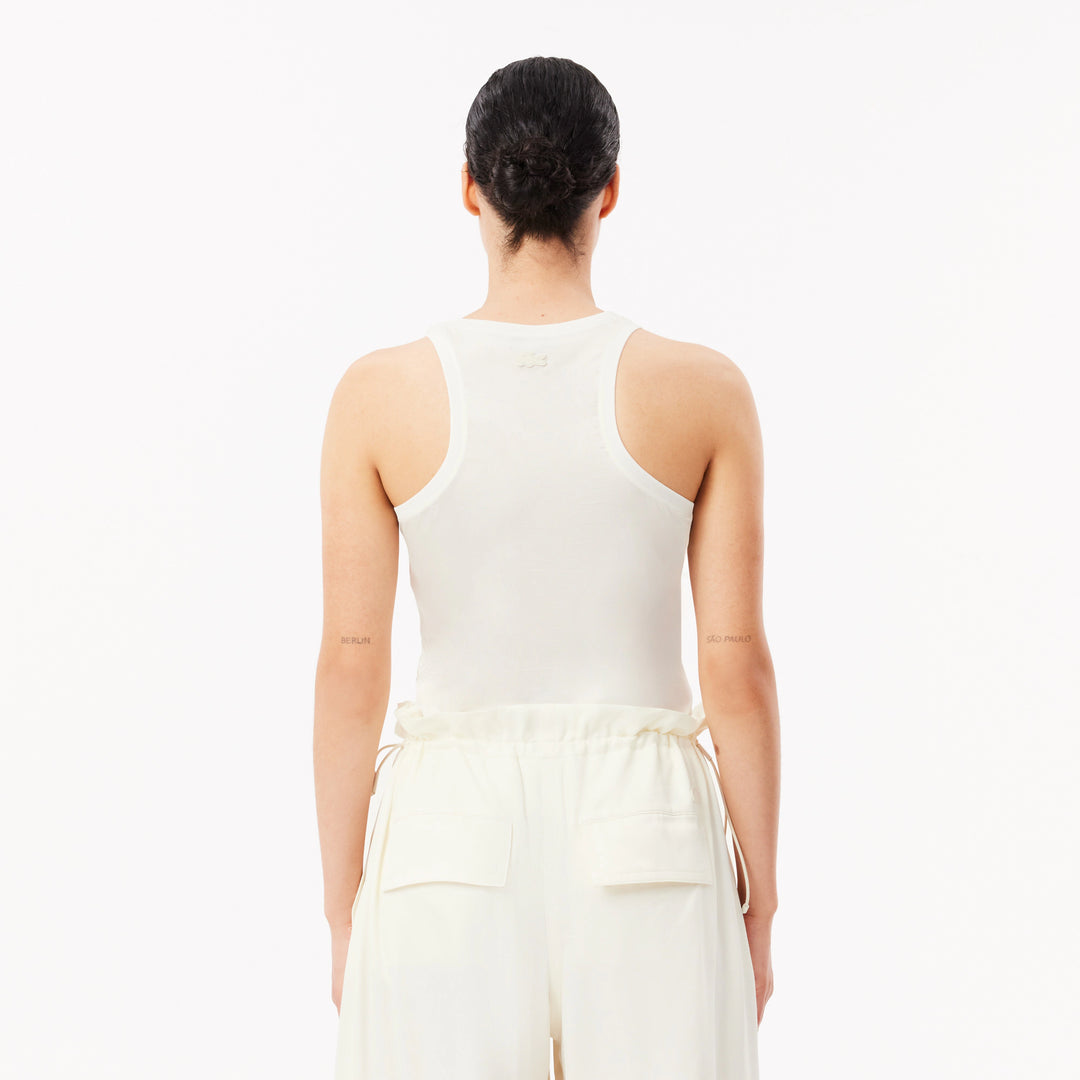 Lacoste Women's Slim Fit Satin Tank Top
