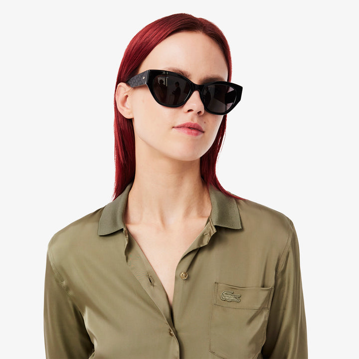 Lacoste Women's Slim Fit Ribbed Collar Shirt