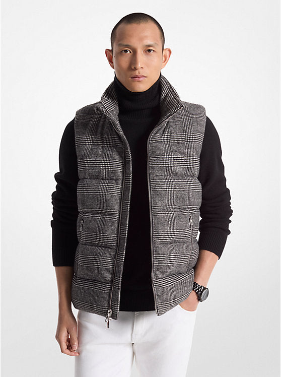 Michael Kors Glen Plaid Quilted Vest